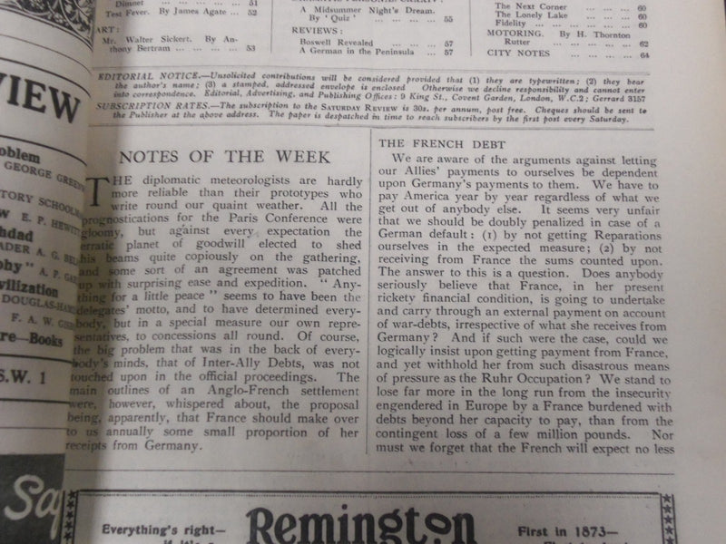 1925 SATURDAY REVIEW 2 BOUND VOLUMES - COMPLETE YR- PUBLISHED IN LONDON - R 1131