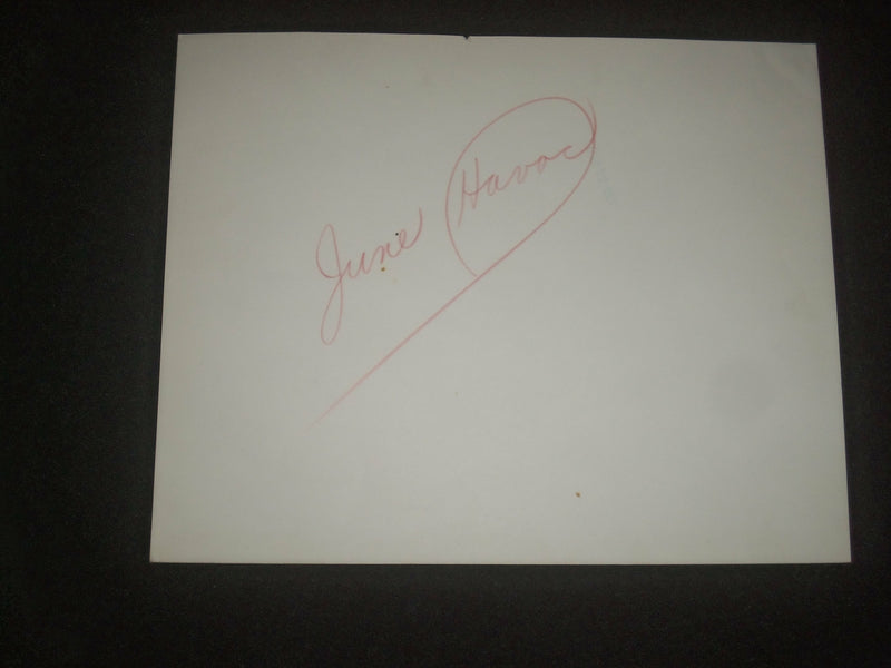 1980 JUNE HAVOC AUTOGRAPHED 8X10 PHOTOGRAPH - J 6247