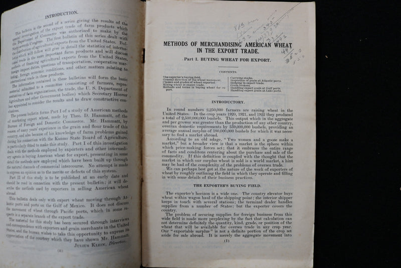 1924 U.S. DEPT OF COMMERCE REPORTS - SUPPLEMENTS - LOT OF 2 - SOFTCOVER - K 3006