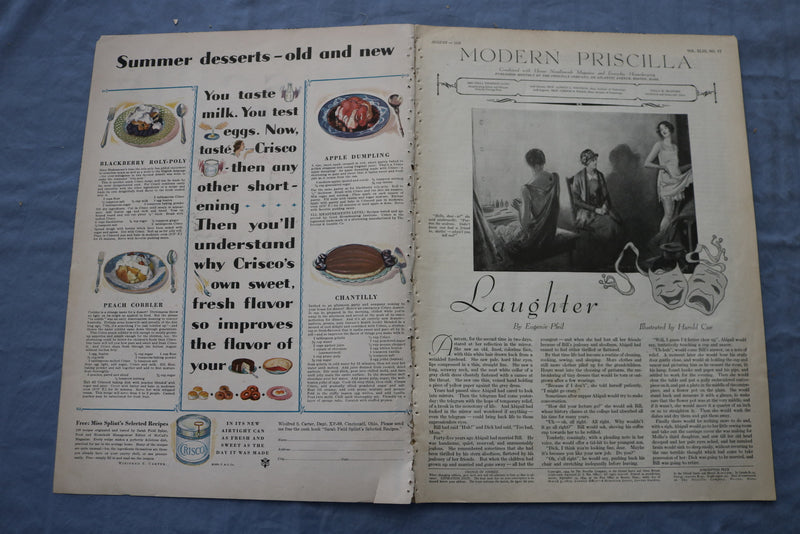 1929 AUGUST THE MODERN PRISCILLA MAGAZINE - IDEAS FOR HAND NEEDLING - SP 4783D