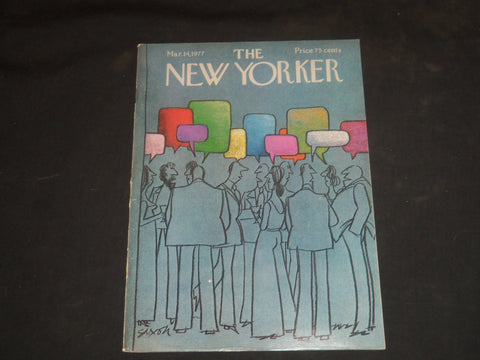 1977 MARCH 14 THE NEW YORKER MAGAZINE - ILLUSTRATED COVER - NY 1214