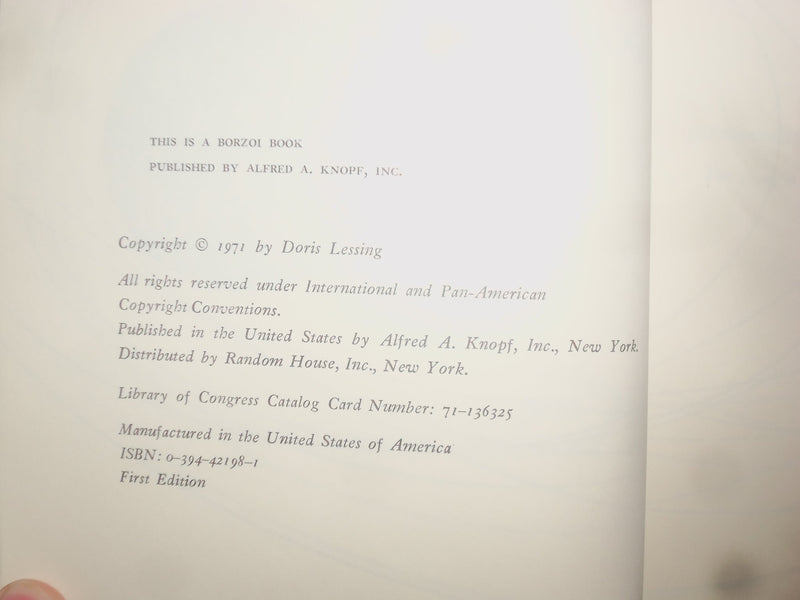 1971 BRIEFING FOR A DESCENT INTO HELL HARDCOVER BOOK BY BORIS LESSING - KD 8947