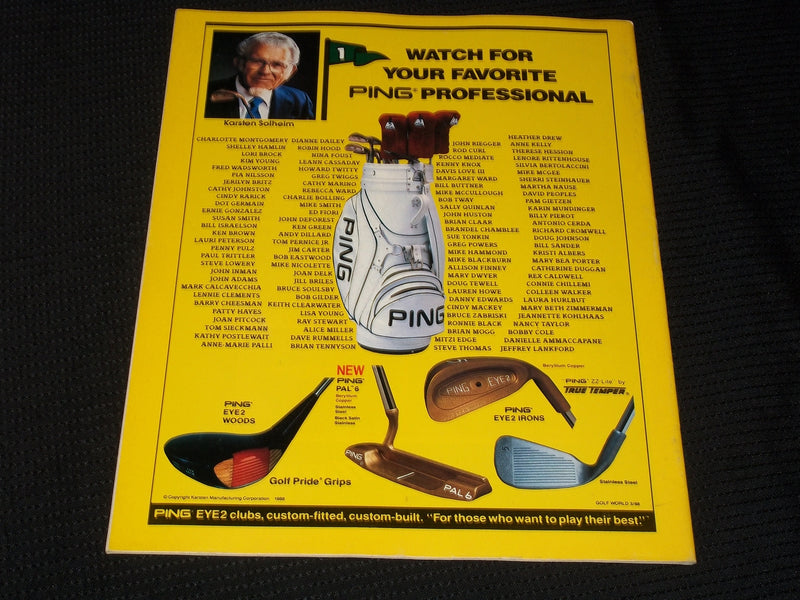 1988 MARCH 4 GOLF WORLD MAGAZINE - CHIP BECK FRONT COVER - E 6231