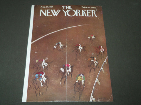 1957 AUGUST 17 NEW YORKER MAGAZINE FRONT COVER ONLY - GREAT ART FOR FRAMING
