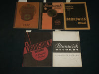 1927-1939 BRUNSWICK RECORDS CATALOGS LOT OF 5 - SOFTCOVER - KD 1046