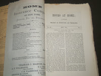 1866-1870 THE HOURS OF AT HOME MAGAZINE LOT OF 37 - CIVIL WAR ARTICLES - WR 853