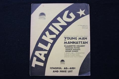 1930 YOUNG MAN OF MANHATTAN PROMOTIONAL PACKAGE - CLAUDETTE COBERT - K 2301