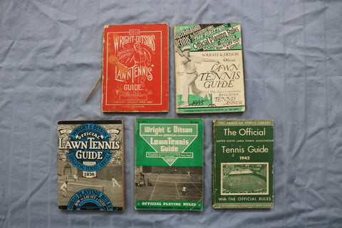 1932-1942 LAWN TENNIS GUIDES - LOT OF 5 - O 3840