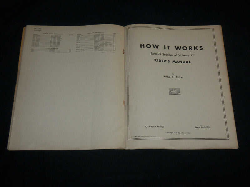 1940-1948 JOHN F. RIDER TROUBLE SHOOTER'S MANUALS LOT OF 3 - J 6790
