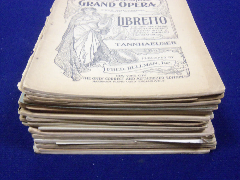 GRAND OPERA LIBRETTO LOT OF 23 ISSUES - RICHARD WAGNER - NEW YORK - O 530