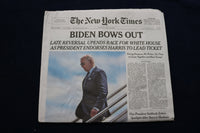 2024 JULY 22 NEW YORK TIMES - BIDEN BOWS OUT, ENDORSES HARRIS TO LEAD TICKET