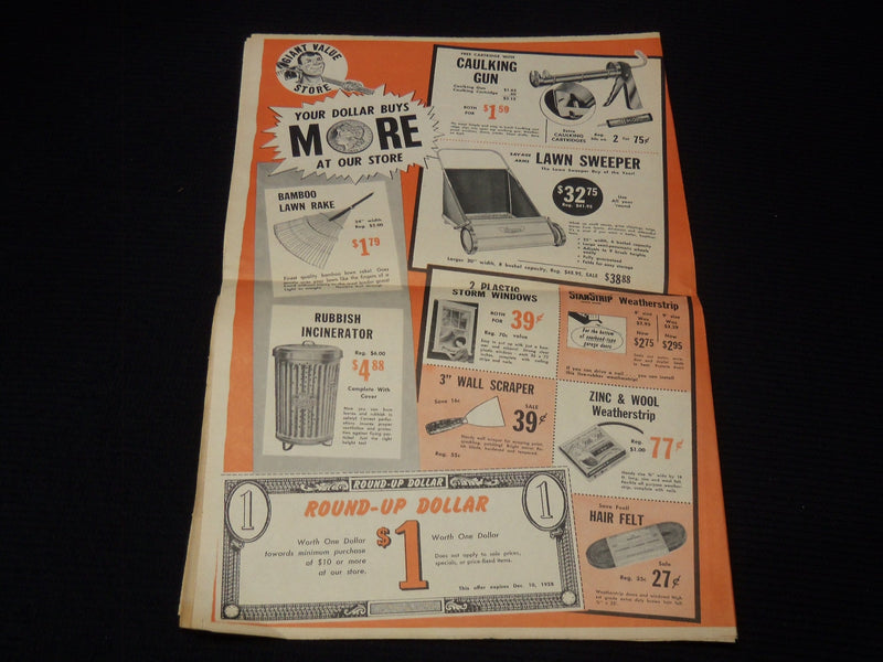 1958 HIGGANUM HARDWARE FALL ROUND-UP SALES BROCHURE - CONNECTICUT - K 2137