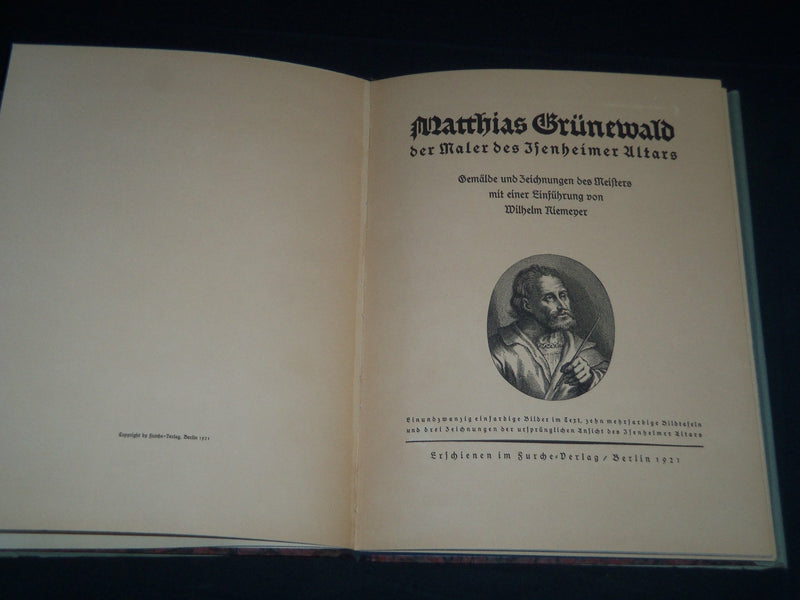 1921 MATTHIAS GRUNEWALD DER MALER DES ISENHEIMER BOOK - GERMAN - KD 935