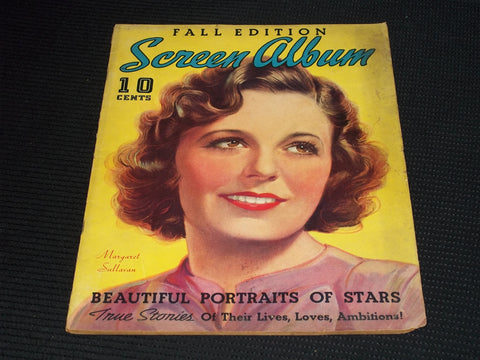 1936 FALL SCREEN ALBUM MAGAZINE - MARGARET SULLAVAN FRONT COVER - E 16506