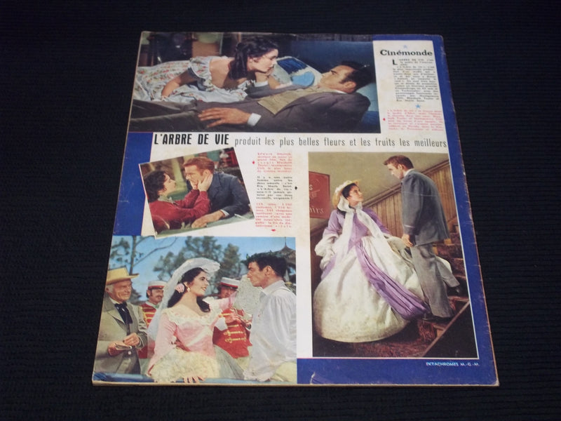 1957 MAY 9 CINEMONDE MAGAZINE - LIZ TAYLOR COVER - E 24809