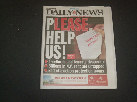 2021 JULY 25 NEW YORK DAILY NEWS NEWSPAPER - NYC LANDLORDS & TENANTS DESPERATE