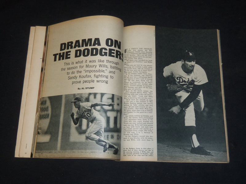 1965 OCTOBER SPORT MAGAZINE - MAURY WILLS & SANDY KOUFAX COVER - SP 8516