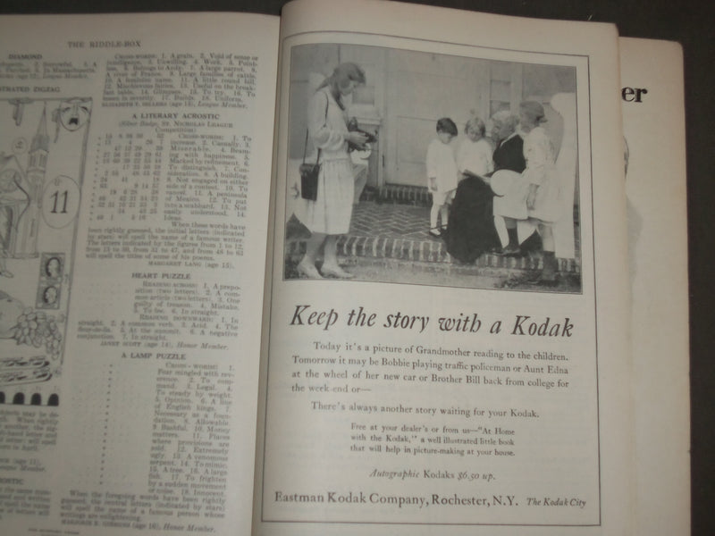 1922 APRIL ST. NICHOLAS MAGAZINE - ILLUSTRATIONS, STORIES & ADS - B 4621