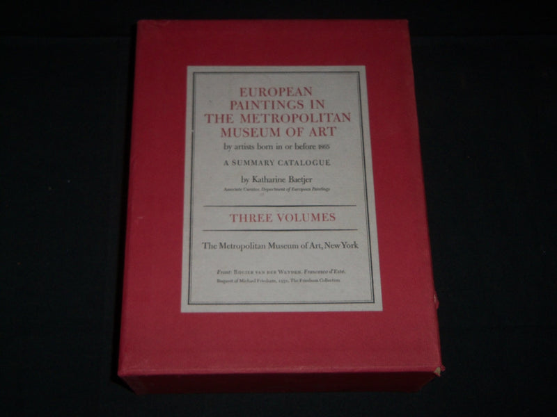 1980 EUROPEAN PAINTINGS IN THE METROPOLITAN MUSEUM OF ART BOXED SET - KD 5223