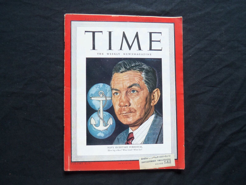 1945 OCTOBER 29 TIME MAGAZINE - JAMES V. FORRESTAL - T 992