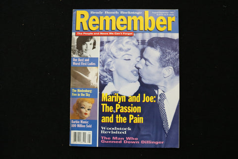 1994 AUG/SEP REMEMBER MAGAZINE - MARILYN MONROE-JOE DIMAGGIO COVER - E 24169