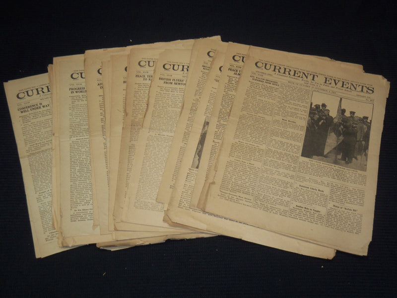 1918-1923 CURRENT EVENTS NEWSPAPERS - 38 PIECES - NP 3032D
