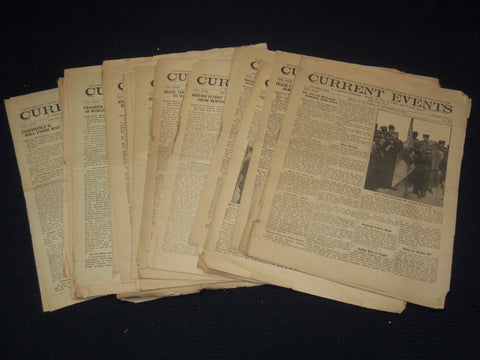 1918-1923 CURRENT EVENTS NEWSPAPERS - 38 PIECES - NP 3032D