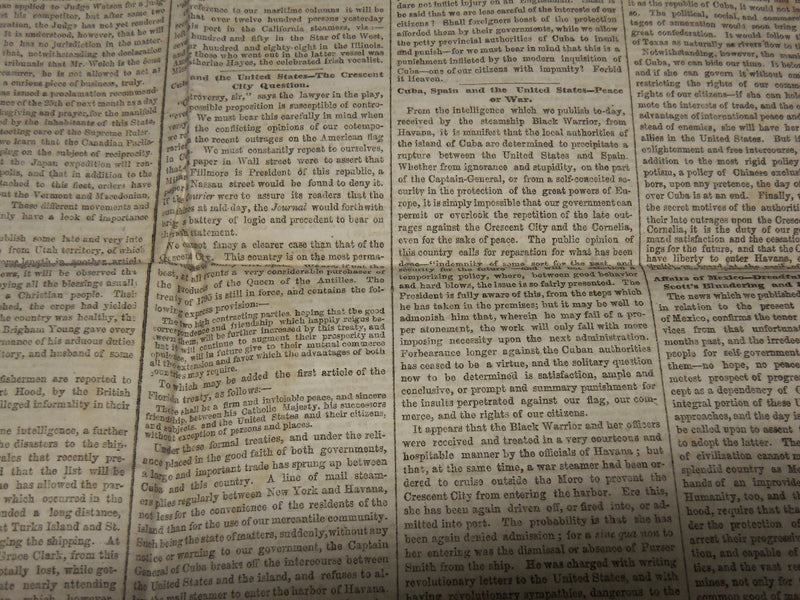 1852 OCTOBER 23 THE WEEKLY HERALD NEWSPAPER - BLACK WARRIOR - CRESCENT- NP 3878W