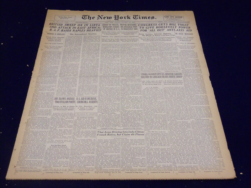 1941 JANUARY 10 NEW YORK TIMES - BRITISH SWEEP ON IN LIBYA - NT 1316