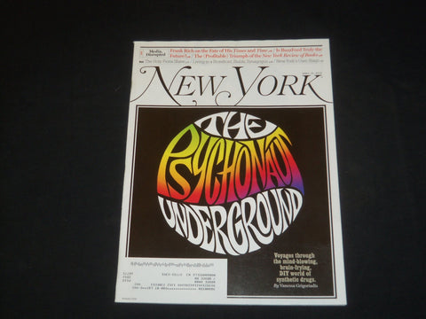 2013 APRIL 15 NEW YORK MAGAZINE - THE PSYCHONAUT UNDERGROUND - SP 4008