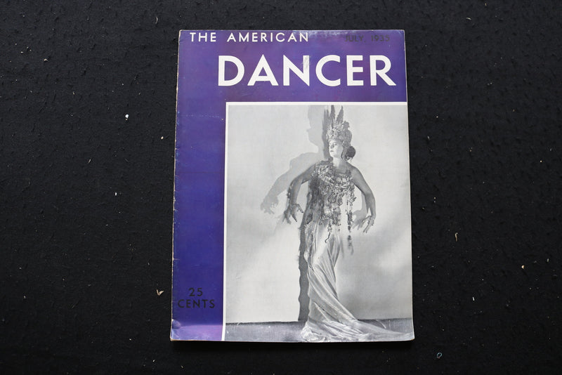 1935 JULY THE AMERICAN DANCER MAGAZINE - A DANCER COVER - SP 4187Z