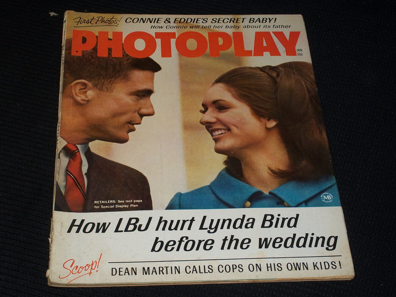 1968 JANUARY PHOTOPLAY MAGAZINE - LYNDA BIRD WEDDING FRONT COVER - E 882