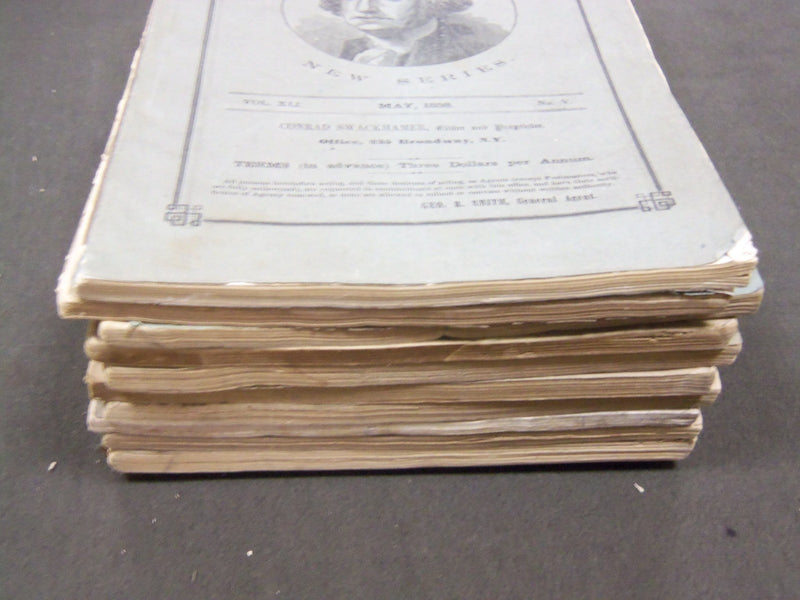 1857-1858 UNITED STATES DEMOCRATIC REVIEW NEW SERIES LOT OF 10 ISSUES - WR 60E