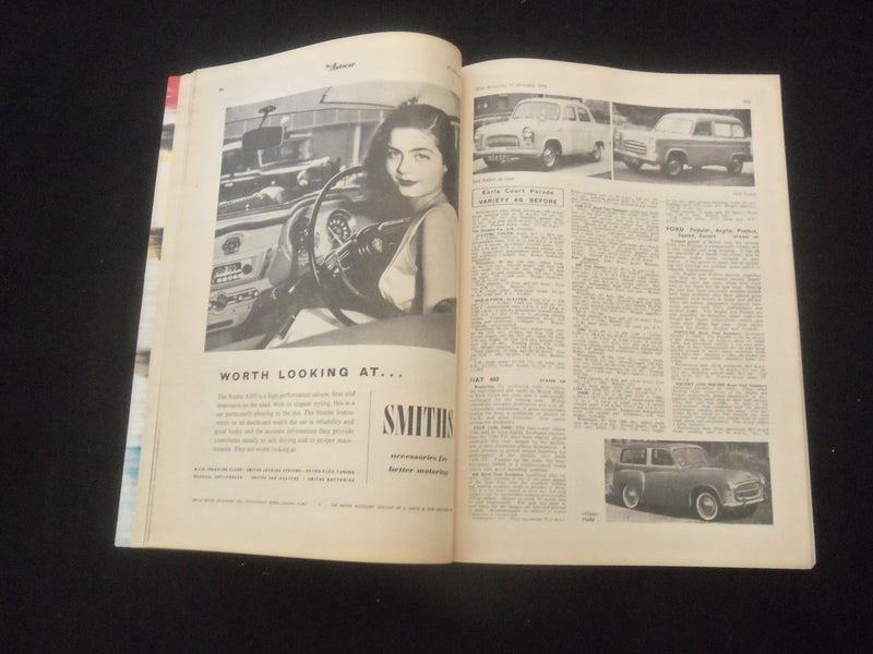1956 OCTOBER 12 THE AUTOCAR MAGAZINE - LONDON SHOW GUIDE - BRITISH - J 7836