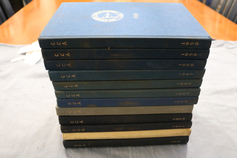 1958-1973 THE CRUISING CLUB OF AMERICA-HARDCOVER BOUND VOLUMES -LOT OF 12- KD 6Q