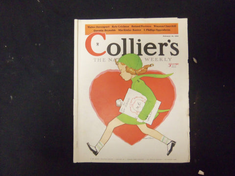 1935 FEB 16 COLLIER'S MAGAZINE - GREAT ILLUSTRATIONS, ARTICLES & ADS - ST 3619