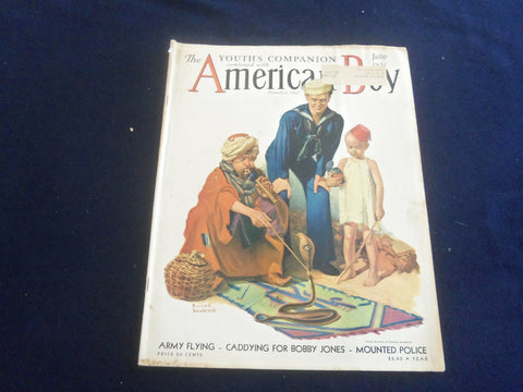 1931 JULY AMERICAN BOY MAGAZINE - CADDYING FOR BOBBY JONES - ST 7060