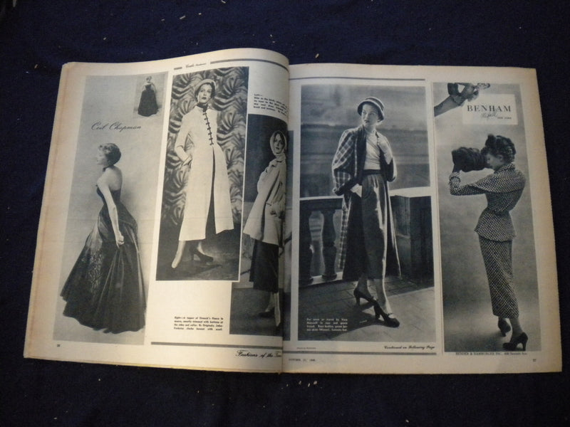 1948 OCTOBER 31 THE NEW YORK TIMES NEWSPAPER - FASHION OF THE TIMES - NP 6024
