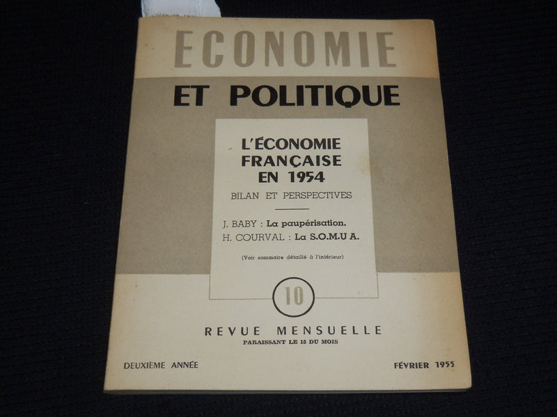 1955 FEBRUARY ECONOMIE ET POLITIQUE FRANCAISE EN 1954 - J 9883