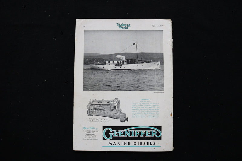 1949 SEPTEMBER YACHTING WORLD MAGAZINE - PIMPERNEL COVER - E 10424