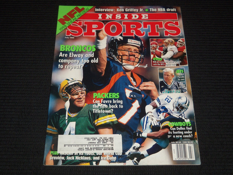 1998 JULY INSIDE SPORTS MAGAZINE - JOHN ELWAY JR. COVER - E 12626