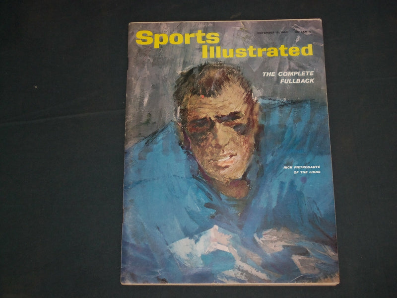 1962 NOVEMBER 19 SPORTS ILLUSTRATED MAGAZINE - NICK PIETROSANTE COVER - B 6471