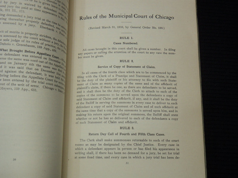 1910 MUNICIPAL COURT OF CHICAGO FIFTH ANNUAL REPORT - K 2700
