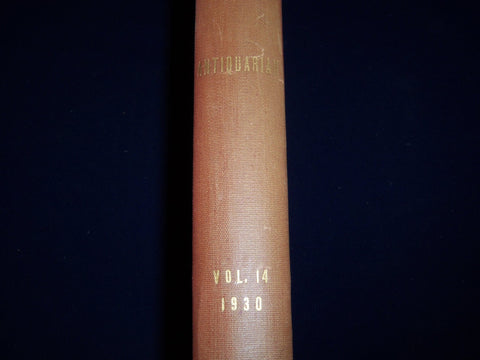1930 JAN-JUNE THE ANTIQUARIAN MAGAZINE BOUND VOLUME - NICE COVERS - KD 1525
