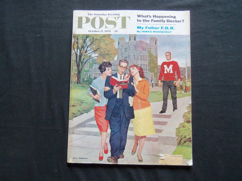 1959 OCTOBER 17 THE SATURDAY EVENING POST MAGAZINE- MY FATHER FDR STORY- SP 2249