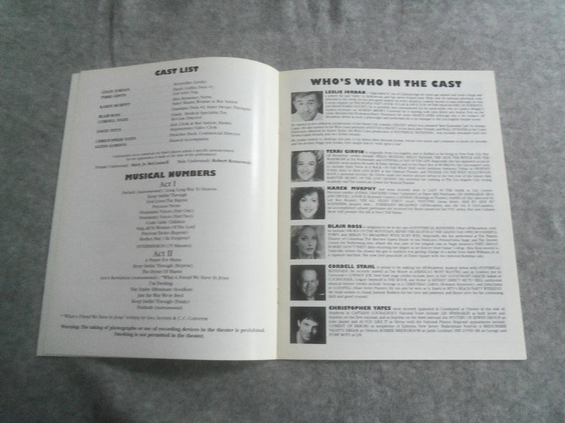 1994 HYSTERICAL BLINDNESS OFF BROADWAY PROGRAM - PLAYHOUSE ON VANDAM - J 7651