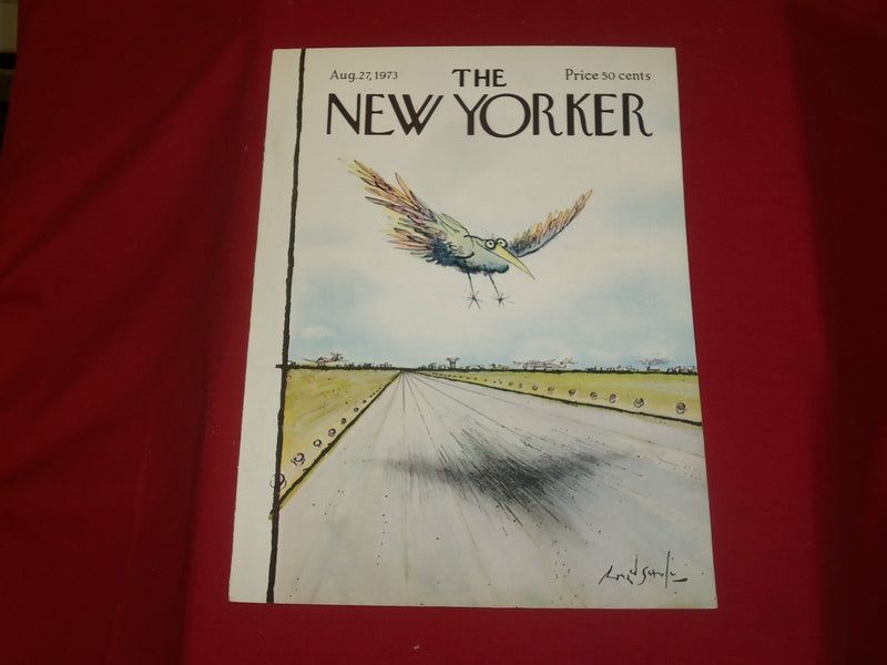 1973 AUGUST 27 NEW YORKER MAGAZINE FRONT COVER ONLY - GREAT ART FOR FRAMING