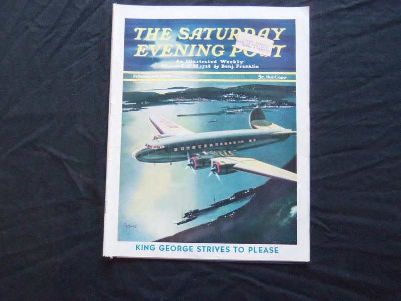 1939 FEBRUARY 4 THE SATURDAY EVENING POST MAGAZINE - ILLUSTRATED COVER - SP 1772