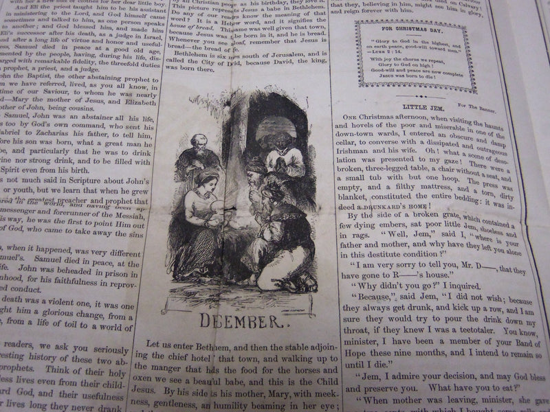 1866 THE YOUTH'S TEMPERANCE BANNER NEWSPAPER LOT OF 3 - VOLUME 1 ISSUES- NP 2051