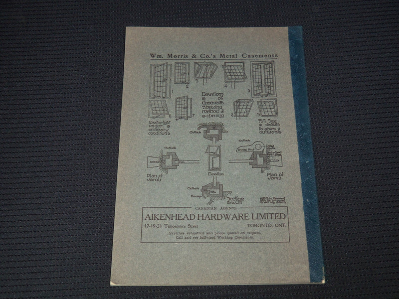 1907 ONTARIO ASSOCIATION OF ARCHITECTS PROCEEDINGS 6TH ANNUAL - J 7998